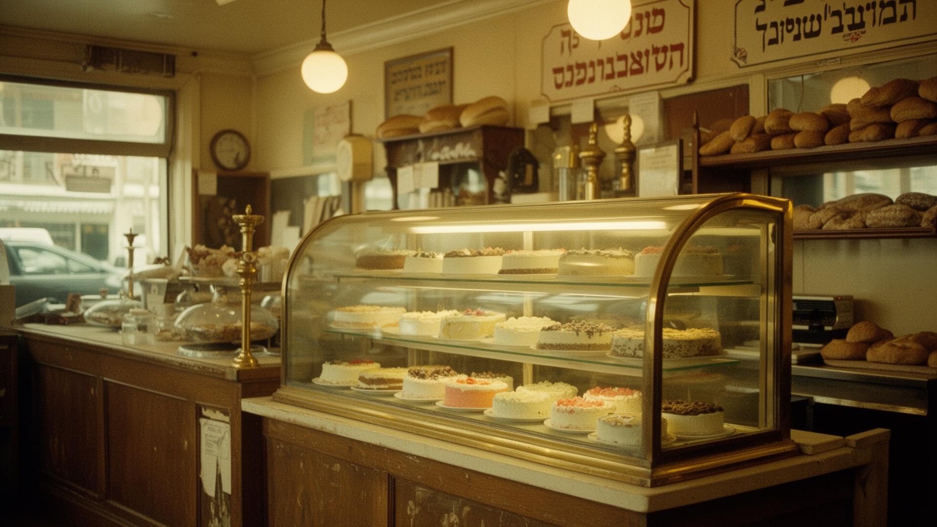 Inside a vintage Northeast bakery with a glass cake counter
